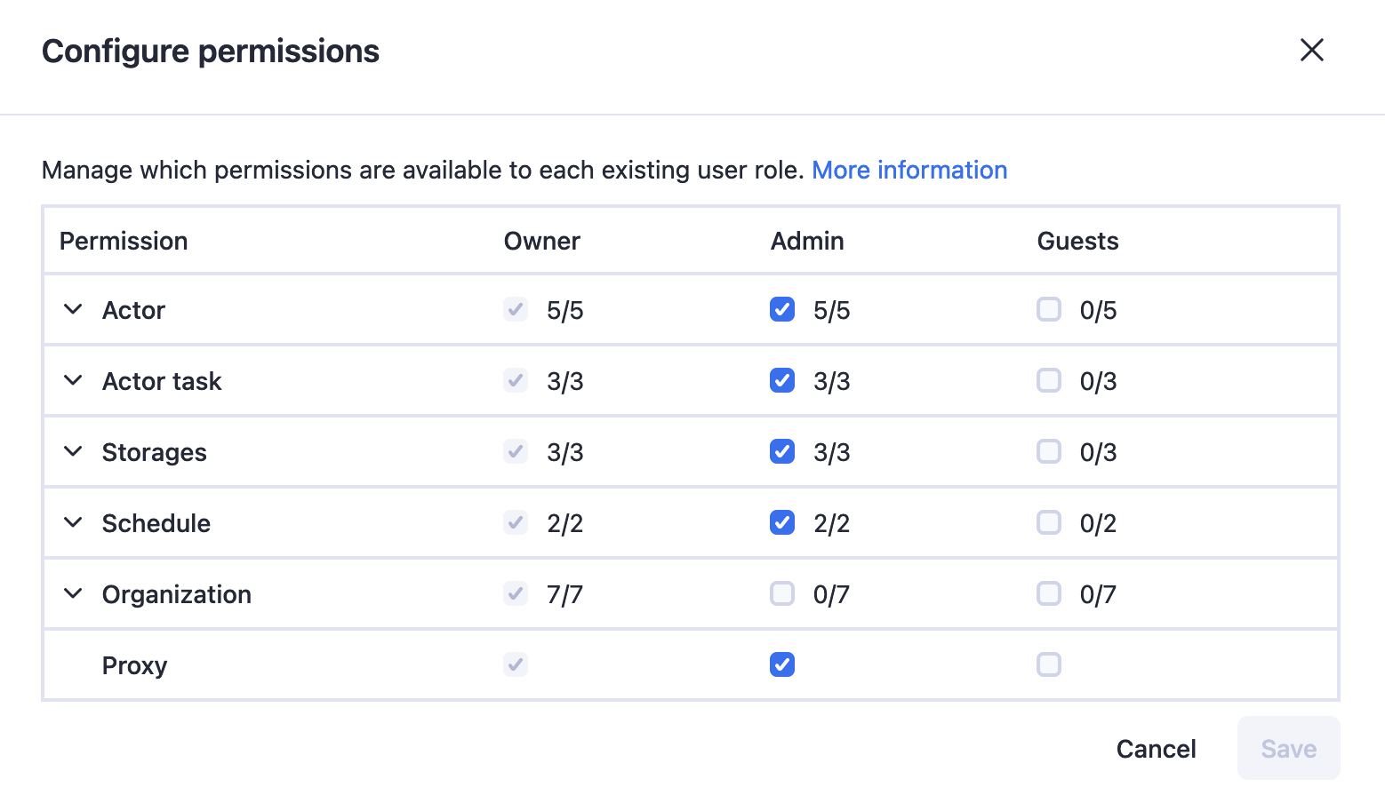 Configure permissions